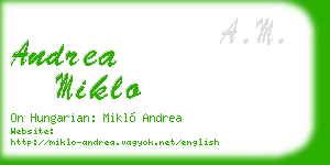 andrea miklo business card